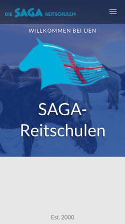 Vorschau der mobilen Webseite www.saga-reitschulen.de, Saga Reitschulen GmbH Grenzlandhof Bebelsheim