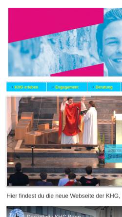 Vorschau der mobilen Webseite gemeinden.erzbistum-koeln.de, Bonn - Katholische Hochschulgemeinde