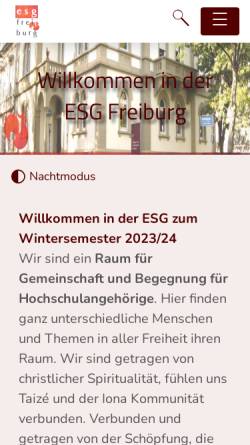 Vorschau der mobilen Webseite www.esg-fr.de, Freiburg - ESG