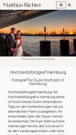 Vorschau der mobilen Webseite www.matthiasrichter.de, Fotograf für Hochzeiten, Events und Fine-Art