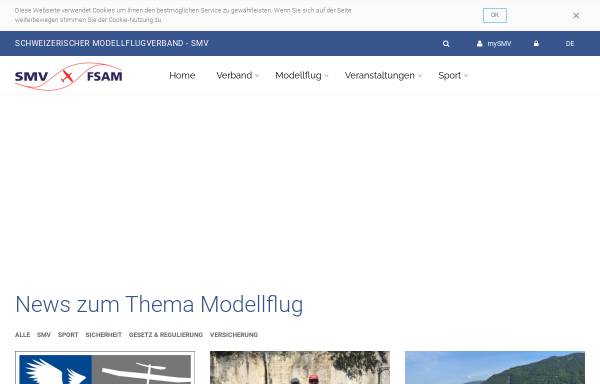 Vorschau von www.modellflug.ch, Schweizerischer Modellflugverband SMV/FSAM