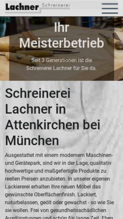Vorschau der mobilen Webseite www.lachner-schreinerei.de, Schreinerei Lachner