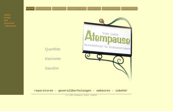 Vorschau von www.atempause-liedtke.de, Atempause Meisterwerkstatt für Holzblasinstrumente