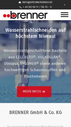 Vorschau der mobilen Webseite brennergmbh.de, Brenner GmbH