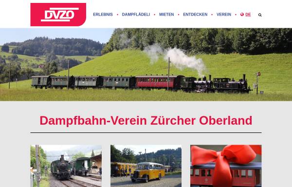Vorschau von www.dvzo.ch, Dampfbahn-Verein Zürcher Oberland DVZO