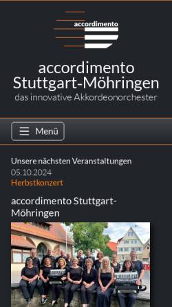 Vorschau der mobilen Webseite accordimento.de, Accordimento Möhringen