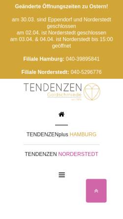 Vorschau der mobilen Webseite tendenzen-goldschmiede.de, Tendenzen Goldschmiede