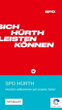 Vorschau der mobilen Webseite www.spd-huerth.de, SPD-Ortsverein Hürth