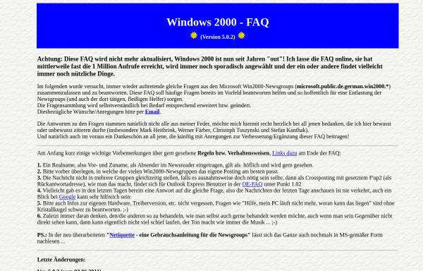 Windows 2000 FAQ