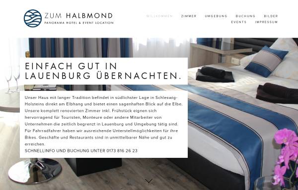 Vorschau von www.zumhalbmond.de, Hotel Zum Halbmond