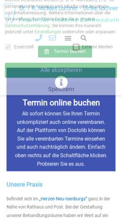 Vorschau der mobilen Webseite www.zahnarztpraxis-lochner.de, Zahnarztpraxis Lochner