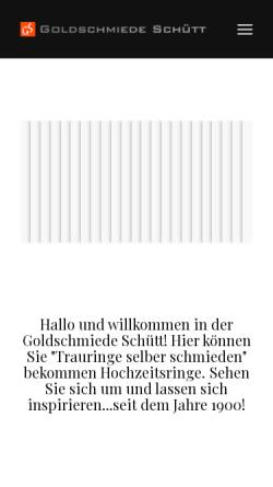 Vorschau der mobilen Webseite www.trauring-welt.de, Goldschmiede Schütt