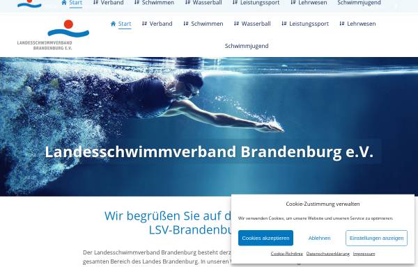 Vorschau von lsv-brandenburg.de, Landesschwimmverband Brandenburg