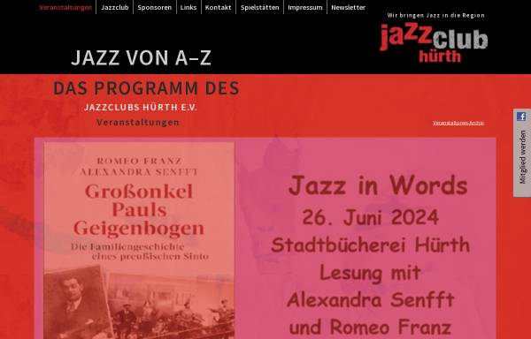 Vorschau von www.jazzclub-huerth.de, Jazz-Club Hürth e.V.