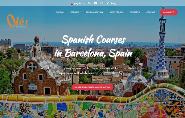 Vorschau von www.olelanguages.com, Sprachschule Barcelona