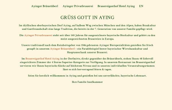Vorschau von www.ayinger.de, Brauerei Aying