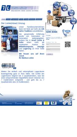 Vorschau der mobilen Webseite www.umzug-luecke.de, Josef Lücke Möbeltransporte