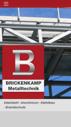 Vorschau der mobilen Webseite brickenkamp-halle.de, Brickenkamp GmbH