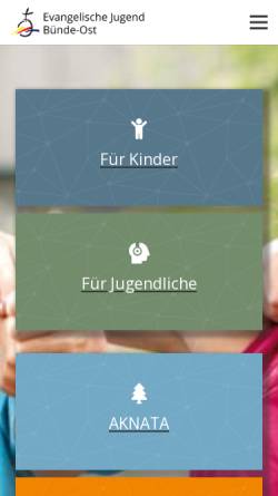 Vorschau der mobilen Webseite www.ev-jugend-buende-ost.de, Ev.-Jugendarbeit, Region Bünde-Ost