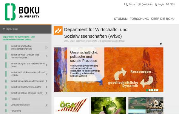 Vorschau von www.wiso.boku.ac.at, Institut für Sozioökonomik der Forst- und Holzwirtschaft