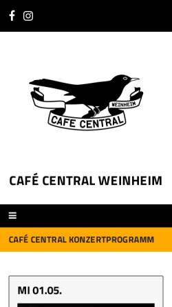 Vorschau der mobilen Webseite cafecentral.de, Cafe Central