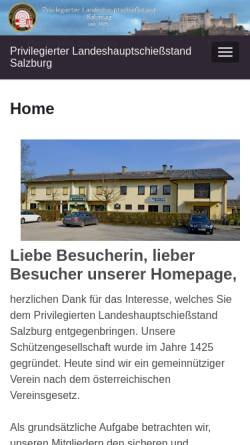Vorschau der mobilen Webseite lh-sbg.at, Privilegierter Landeshauptschießstand Salzburg