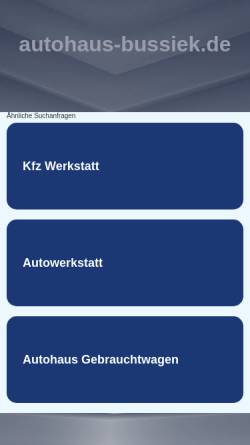 Vorschau der mobilen Webseite www.autohaus-bussiek.de, Autohaus Heinrich Bussiek e.K.