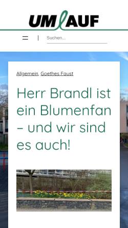 Vorschau der mobilen Webseite www.umlauf.de, Umlauf - Schülerzeitung der Goetheschule Kassel