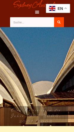 Vorschau der mobilen Webseite www.sydney-australien.de, Sydney – die schönste Stadt der Welt [Gabi Mann & Christian Freitag]