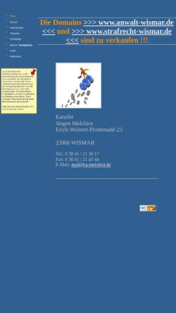 Vorschau der mobilen Webseite www.ra-melchior.de, Melchior Jürgen