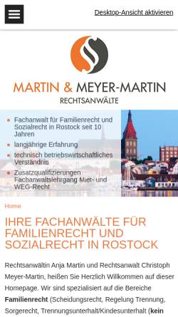 Vorschau der mobilen Webseite www.scheidung-rostock.de, Meyer-Martin & Martin