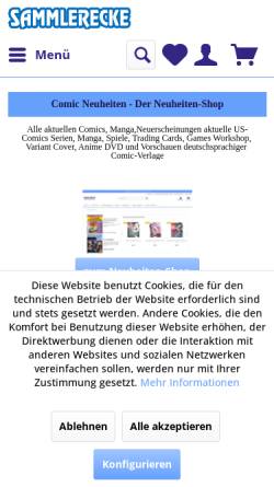 Vorschau der mobilen Webseite www.sammlerecke.de, Sammlerecke