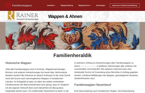 Vorschau von www.heraldikinfo.com, Rainer - Heraldik & Genealogie