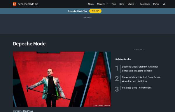 Depeche Mode Homepage