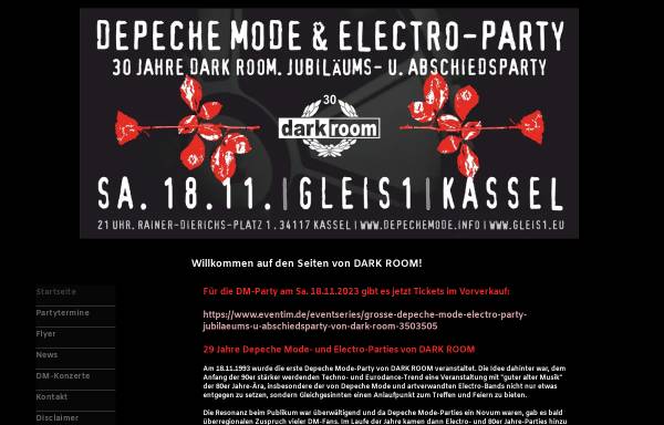 Vorschau von www.depechemode.info, Darkroom