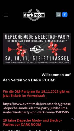 Vorschau der mobilen Webseite www.depechemode.info, Darkroom