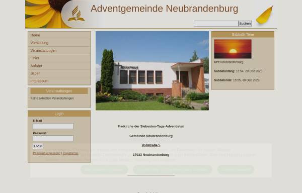 Vorschau von neubrandenburg.adventist.eu, Adventgemeinde Neubrandenburg