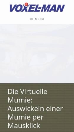 Vorschau der mobilen Webseite www.voxel-man.de, Die Virtuelle Mumie
