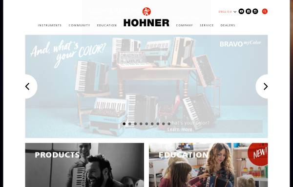 Vorschau von www.hohner.eu, Hohner Musikinstrumente GmbH & Co. KG