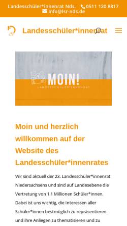 Vorschau der mobilen Webseite www.lsr-nds.de, LandesschülerInnenrat-Niedersachsen