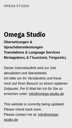 Vorschau der mobilen Webseite www.omega-studio.de, Beyer, Kriton A.