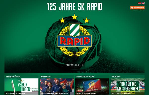 Vorschau von www.skrapid.at, SK Rapid Wien