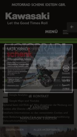 Vorschau der mobilen Webseite www.motorrad-schenk.de, Motorrad Schenk