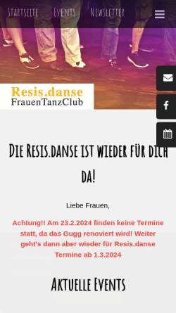 Vorschau der mobilen Webseite www.resisdanse.at, Resis.danse