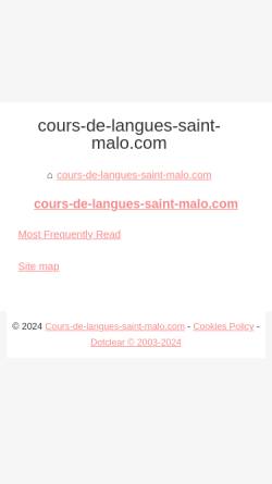 Vorschau der mobilen Webseite cours-de-langues-saint-malo.com, Cours de Langues Saint Malo