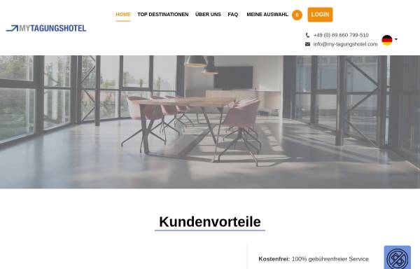 Vorschau von www.my-tagungshotel.com, My Tagungshotel com., Realize Hotelbooking GmbH