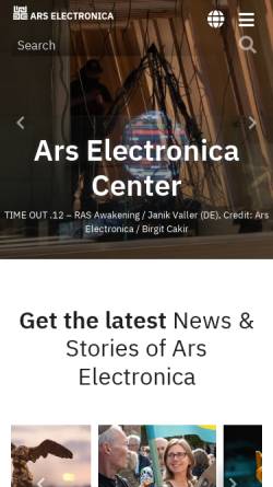 Vorschau der mobilen Webseite www.aec.at, Ars Electronica Center