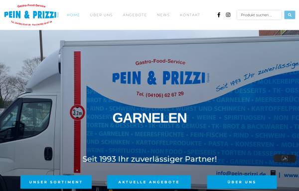 Vorschau von pein-prizzi.de, Gastronomie - Großhandel Pein & Prizzi Gmbh