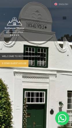 Vorschau der mobilen Webseite www.rothmanmanor.co.za, Rothman Manor Gästehaus