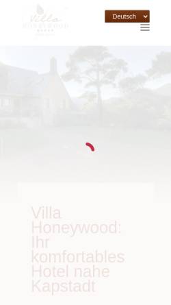 Vorschau der mobilen Webseite villahoneywood.com, Villa Honeywood